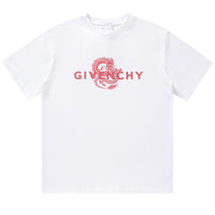 Givenchy Red Dragon Print T-Shirt Oversize