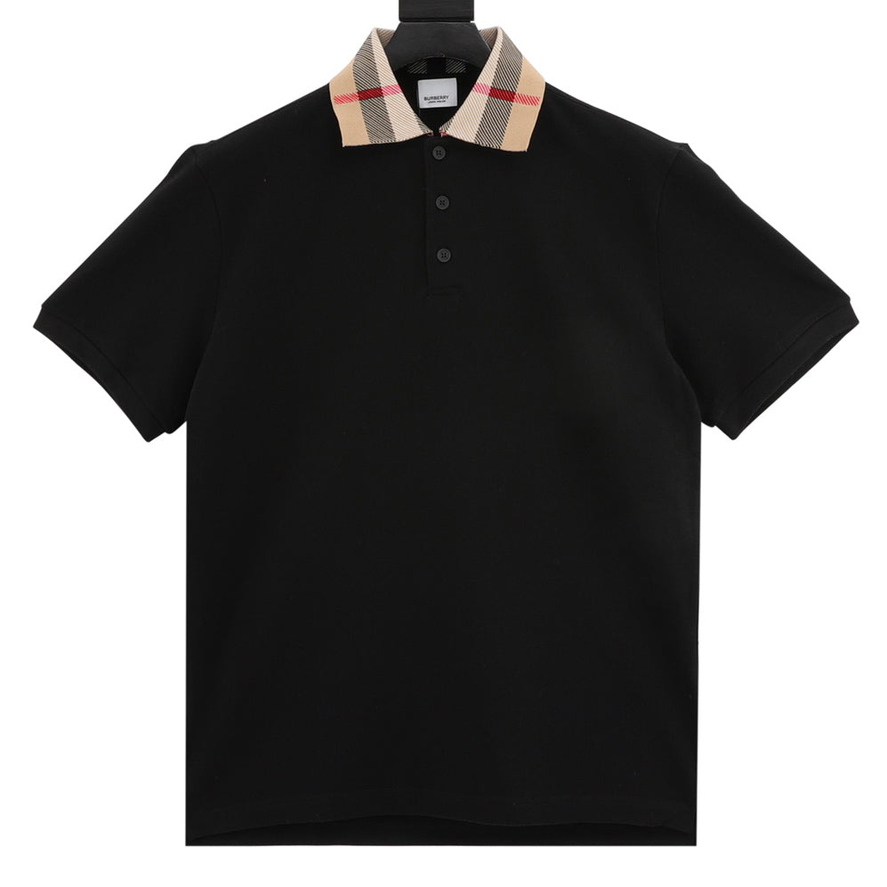 Burberry Check Collar Polo Shirt Oversize Silodope 6388