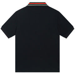 GUCCI Tiger Head Embroidery Polo Shirt Oversize