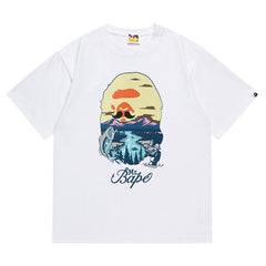 BAPE Mr Bathing Ape Head Wide Tee