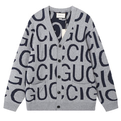 GUCCI JACQUARD CARDIGAN SWEATER