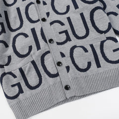 GUCCI JACQUARD CARDIGAN SWEATER