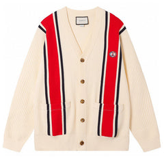 GUCCI KNIT COTTON CARDIGAN SWEATER