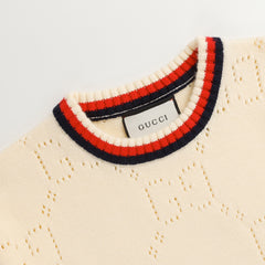 GUCCI PERFORATED GG COTTON SWEATER