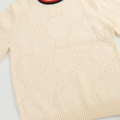 GUCCI PERFORATED GG COTTON SWEATER