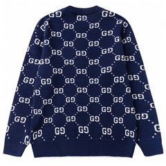 GUCCI KNIT COTTON JACQUARD JUMPER SWEATER