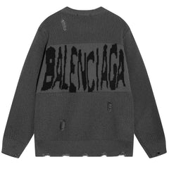 GUCCI X BALENCIAGA Jacquard KNIT JUMPER SWEATER