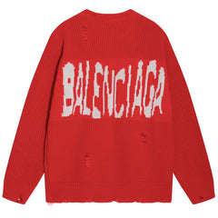 GUCCI X BALENCIAGA Jacquard KNIT JUMPER SWEATER