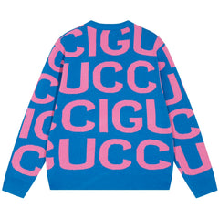 GUCCI LOGO Jacquard KNIT JUMPER SWEATER