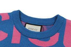 GUCCI LOGO Jacquard KNIT JUMPER SWEATER