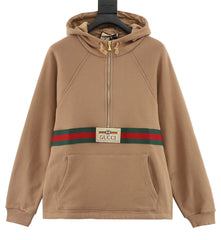 GUCCI Class Cotton Half Zipper HOODIE Oversized