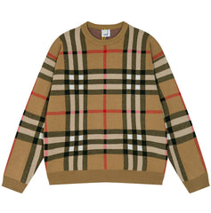 BURBERRY Cashmere Check Jacquard Sweater