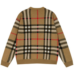 BURBERRY Cashmere Check Jacquard Sweater