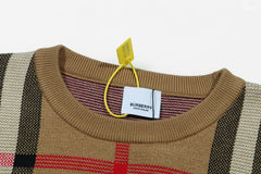 BURBERRY Cashmere Check Jacquard Sweater