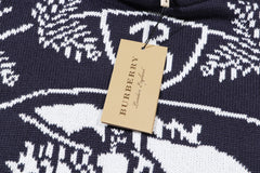 BURBERRY War Horse Wheat Knit Jumper Hooded SWEATER