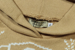 BURBERRY War Horse Wheat Knit Jumper Hooded SWEATER