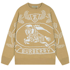 BURBERRY War Horse Wheat Knit Jumper SWEATER