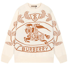 BURBERRY War Horse Wheat Knit Jumper SWEATER