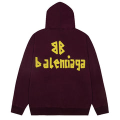 Balenciaga LOGO Print Hoodie Oversize