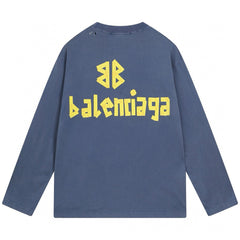 Balenciaga Tape Type Long Sleeve T-Shirt Oversized