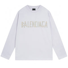 Balenciaga Tape Type Long Sleeve T-Shirt Oversized