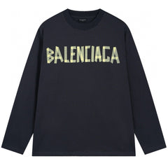 Balenciaga Tape Type Long Sleeve T-Shirt Oversized