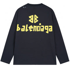 Balenciaga Tape Type Long Sleeve T-Shirt Oversized