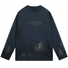 Balenciaga Graffiti Distressed Long Sleeve T-Shirt Oversized