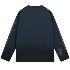 Balenciaga Graffiti Distressed Long Sleeve T-Shirt Oversized