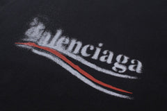 Balenciaga Blur Dissolve Print Long Sleeve T-Shirt Oversized