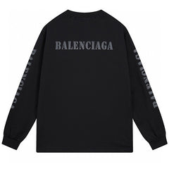 Balenciaga LOGO Distressed Long Sleeve T-Shirt Oversized