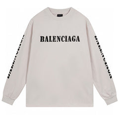 Balenciaga LOGO Distressed Long Sleeve T-Shirt Oversized