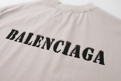 Balenciaga LOGO Distressed Long Sleeve T-Shirt Oversized