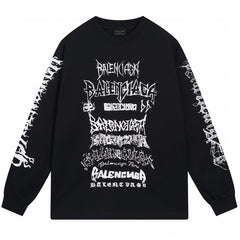 Balenciaga Distressed Long Sleeve T-Shirt Oversized