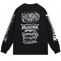 Balenciaga Distressed Long Sleeve T-Shirt Oversized