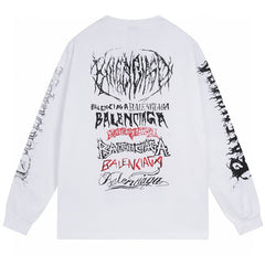 Balenciaga Distressed Long Sleeve T-Shirt Oversized