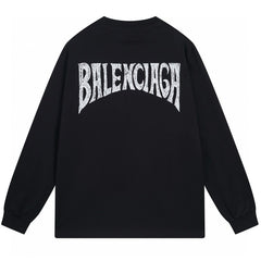 Balenciaga Distressed Long Sleeve T-Shirt Oversized