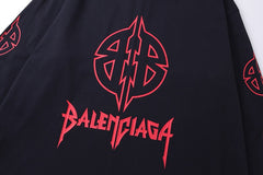 Balenciaga Double B Print Long Sleeve T-Shirt Oversized