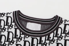 DIOR LOGO LETTER JACQUARD KNIT SWEATER