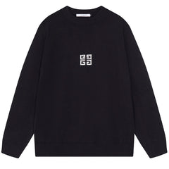 GIVENCHY Square Grid Classic Crew Neck KNIT SWEATER