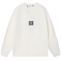 GIVENCHY Square Grid Classic Crew Neck KNIT SWEATER