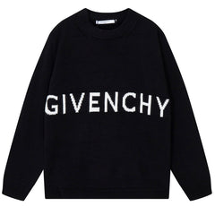 GIVENCHY Square Grid Classic Crew Neck KNIT SWEATER