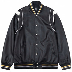 GIVENCHY Single Breasted Leather Baseball Jacket