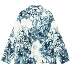 LOUIS VUITTON Coral Seaweed Print Denim Jacket