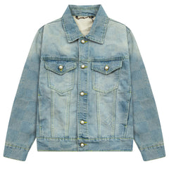 LOUIS VUITTON Classic Checkerboard Print Denim Jacket