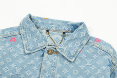 LOUIS VUITTON Classic LOGO Jacquard Denim Jacket