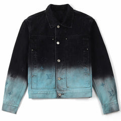 LOUIS VUITTON Embroidered Ombre Denim Jacket