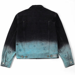 LOUIS VUITTON Embroidered Ombre Denim Jacket