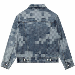 LOUIS VUITTON Gradient Mosaic Pattern Denim Jacket