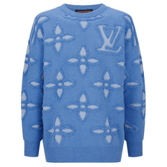 Louis Vuitton Classic Letter Jacquard Crew Neck Sweater